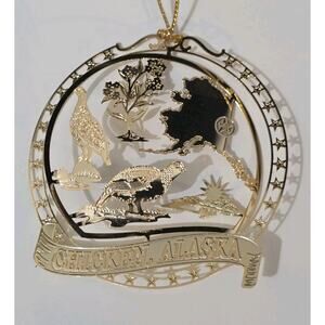 Chicken Alaska Genuine Solid Brass Christmas Ornament